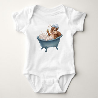 Body Para Bebé Retro Squirrel Baby Shower