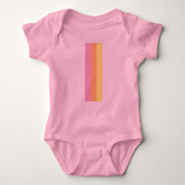 Body Para Bebé Retro Stripes Baby Bodysuit (Naranja Multi)