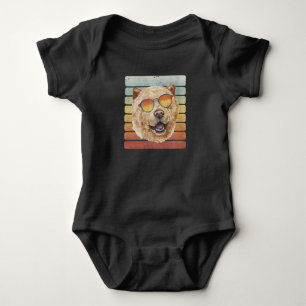 Body Para Bebé Retro Vintage Atardecer Chow Chow Mamá Papá