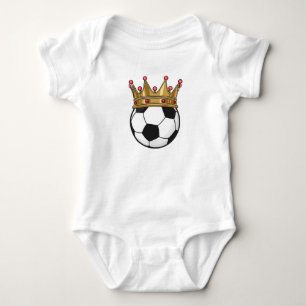 Body Para Bebé Rey de la Corona de Fútbol
