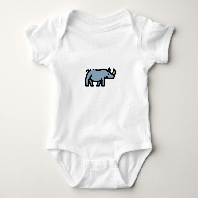 Body Para Bebé Rhino pequeño (Anverso)
