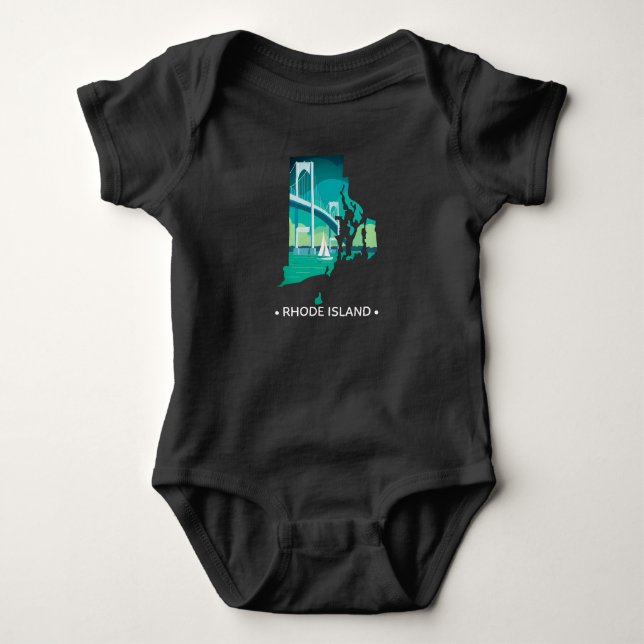 Body Para Bebé Rhode Island Baby Bodysuit (Anverso)