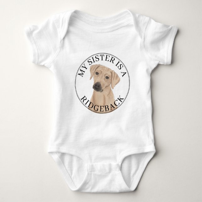 Body Para Bebé Rhodesian Ridgeback Dog Gran Hermana (Anverso)