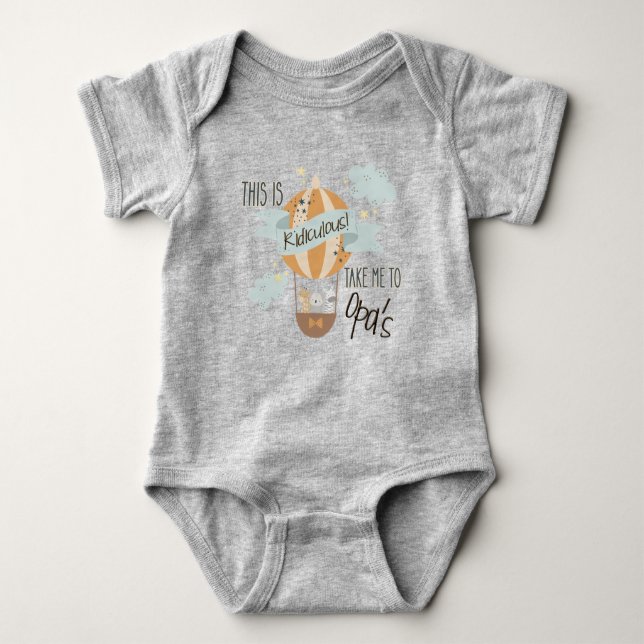 Body Para Bebé Ridículo, Opa (Anverso)