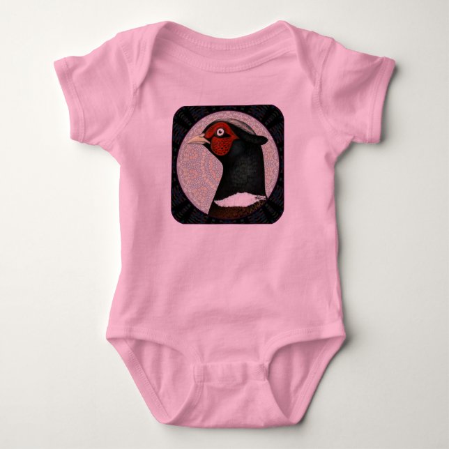 Body Para Bebé Ringneck Pheasant Circle (Anverso)