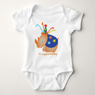 Body Para Bebé Rinoceronte: mi primer cumpleaños
