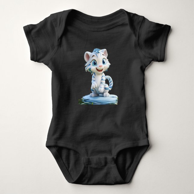 Body Para Bebé Roaring Cuteness Baby Tiger Bodysuit (Anverso)