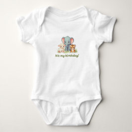 Body Para Bebé Roaring Zoo Birthday Bodysuit