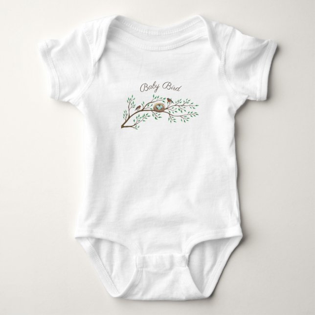Body Para Bebé Robin Birds Nest Eggs Spring Baby Shower (Anverso)