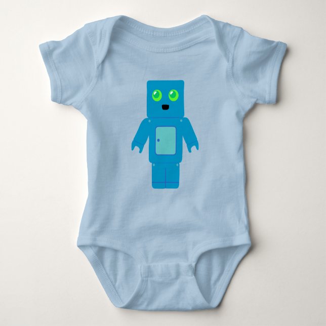 Body Para Bebé Robot azul (Anverso)