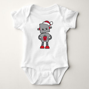 Body Para Bebé Robot navidades, Robot Cute, Santa Hat, regalos