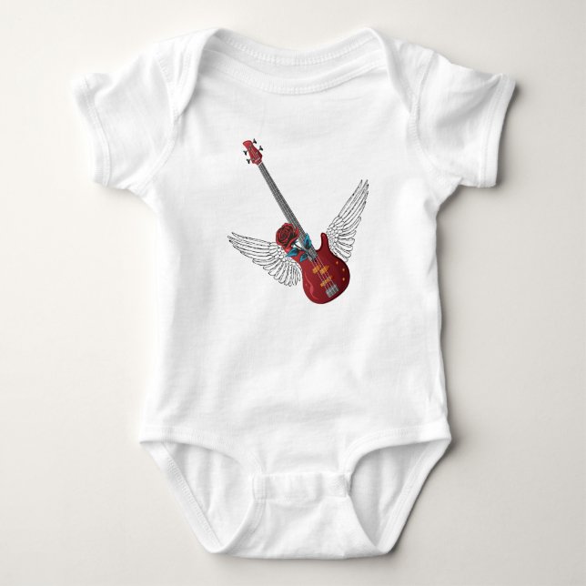 Body Para Bebé Rock and Roll Angel Bass (Anverso)