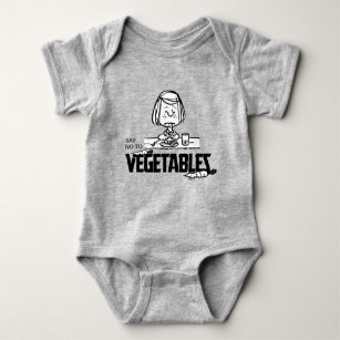 Body Para Bebé Rock Tees   Peppermint Patty odia las verduras