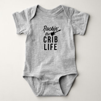 Body Para Bebé Rockin' the Crib Life Funny Music Baby T shirt