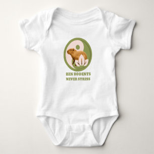Body Para Bebé Roedores Zen Nunca Estrés Humor de Capybara