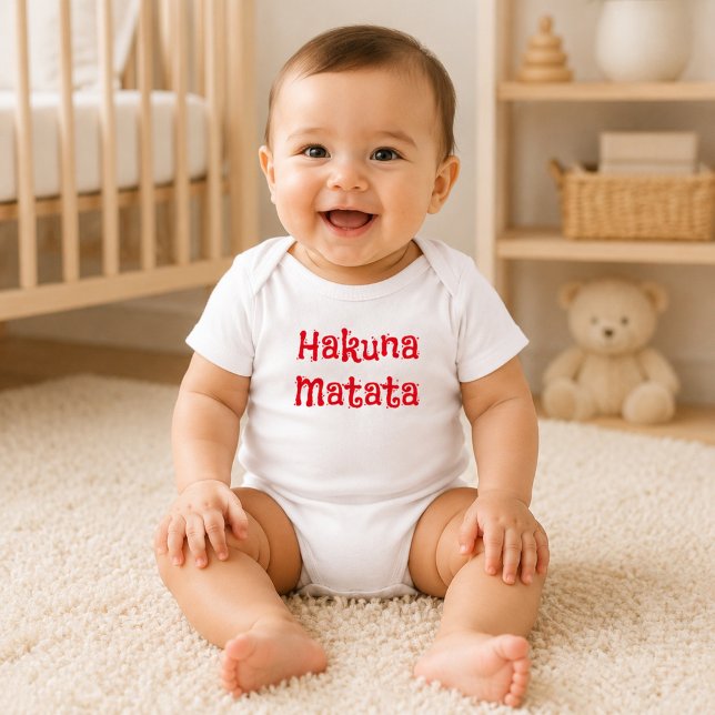 Body Para Bebé Rojo de Moda Hakuna Matata (Subido por el creador)