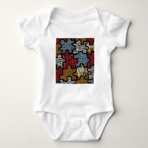 Body Para Bebé Rompecabezas de estampado animal Rockabilly RAB