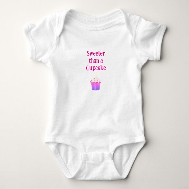 Body Para Bebé Romper bebé de Cupcake (Anverso)