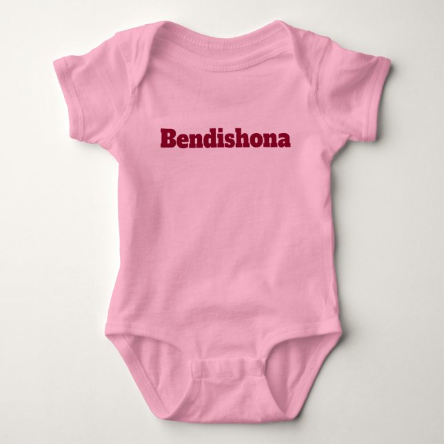 Body Para Bebé Romper "Bendishona" roze. (Anverso)