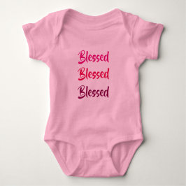 Body Para Bebé Romper "Blessed x3" roze.