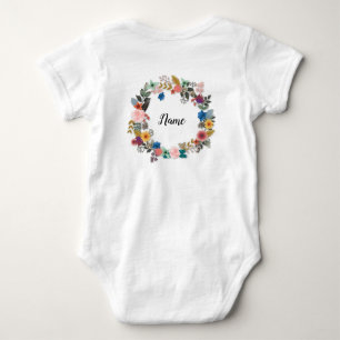 BODY PARA BEBÉ ROMPER DE AGUA FLORAL PERSONALIZADO