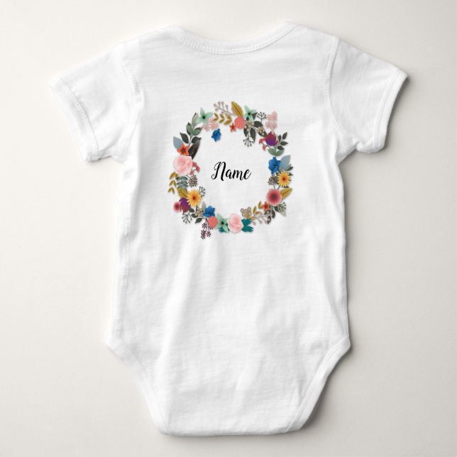 BODY PARA BEBÉ ROMPER DE AGUA FLORAL PERSONALIZADO (Reverso)