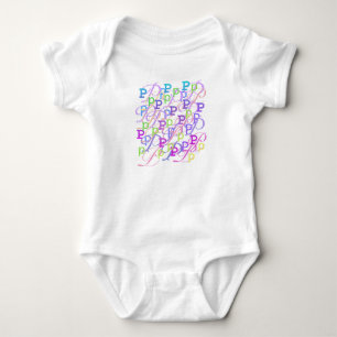 Body Para Bebé Romper de bebé con confeti de letras "P"
