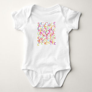 Body Para Bebé Romper de confeti de letras "C" para bebé