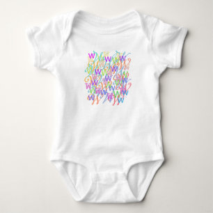 Body Para Bebé Romper de confeti de letras "W" para bebé
