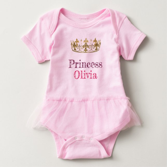 Body Para Bebé Romper "Princess Olivia". (Anverso)