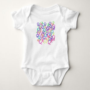 Body Para Bebé Romper "Q" bebé con confeti de letras