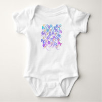 Romper "R" de bebé con confeti de letras