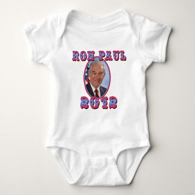Body Para Bebé Ron Paul 2012 para el presidente los E.E.U.U. (Anverso)