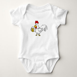Body Para Bebé Rooster con cerveza de cerdo elegir color de fon