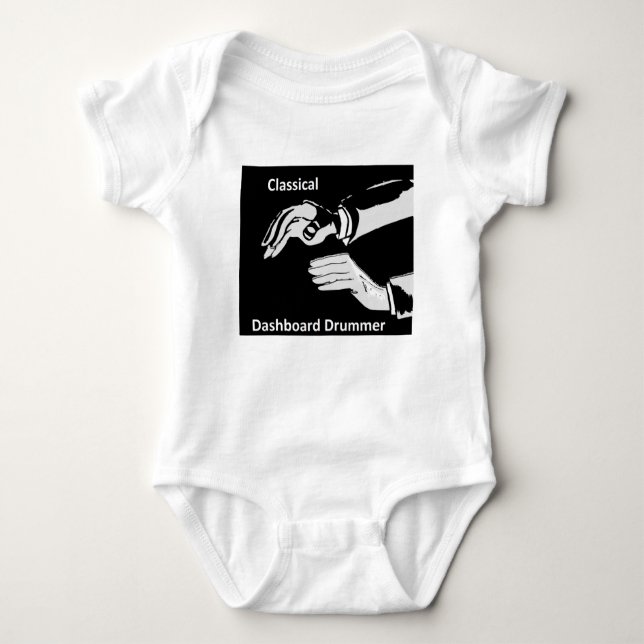 Body Para Bebé Ropa clásica de tambor en el salpicadero (Anverso)