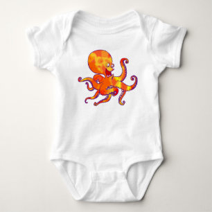 Body Para Bebé Ropa de bebé con divertido pulpo de dibujos animad