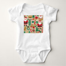 Ropa de bebé con golosinas navideñas divertidas –