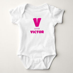 Body Para Bebé Ropa de bebé con letra V, body de bebé con nombre 