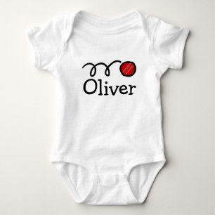 Body Para Bebé Ropa de bebé de cricket con nombre personalizado