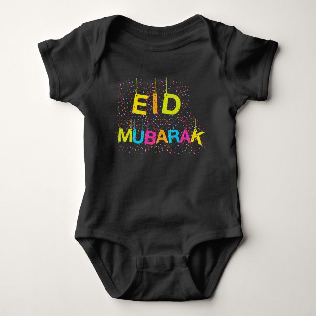 Body Para Bebé Ropa de bebé de Eid Mubarak (Anverso)
