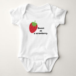 Body Para Bebé Ropa de bebé de fresa minimalista adorable