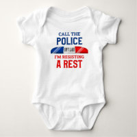 Ropa de bebé de la policía divertida