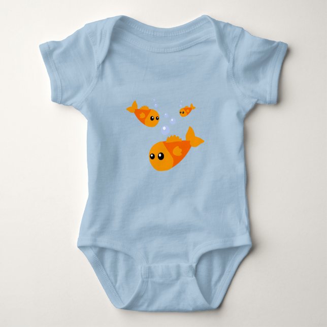 Body Para Bebé Ropa de bebé de peces (Anverso)