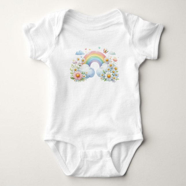 Body Para Bebé Ropa de bebé de primavera pastel (Anverso)