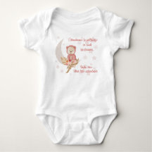 Ropa de bebé del oso rosa de la luna