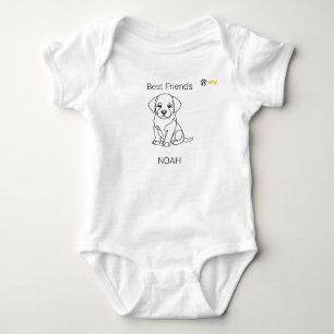 Body Para Bebé Ropa de bebé minimalista con nombre personalizado 