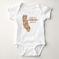 Ropa de bebé temática de California, estado de Cal
