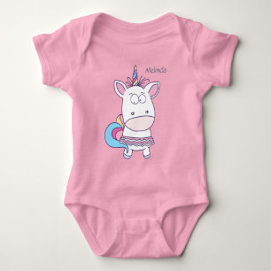 Body Para Bebé Ropa de nombres personalizados de unicornio