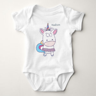 Body Para Bebé Ropa de nombres personalizados de unicornio