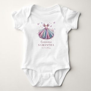 Body Para Bebé Ropa de princesa pastel para un primer cumpleaños